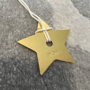 Dior gold metal star bag charm/ornament, Authentic